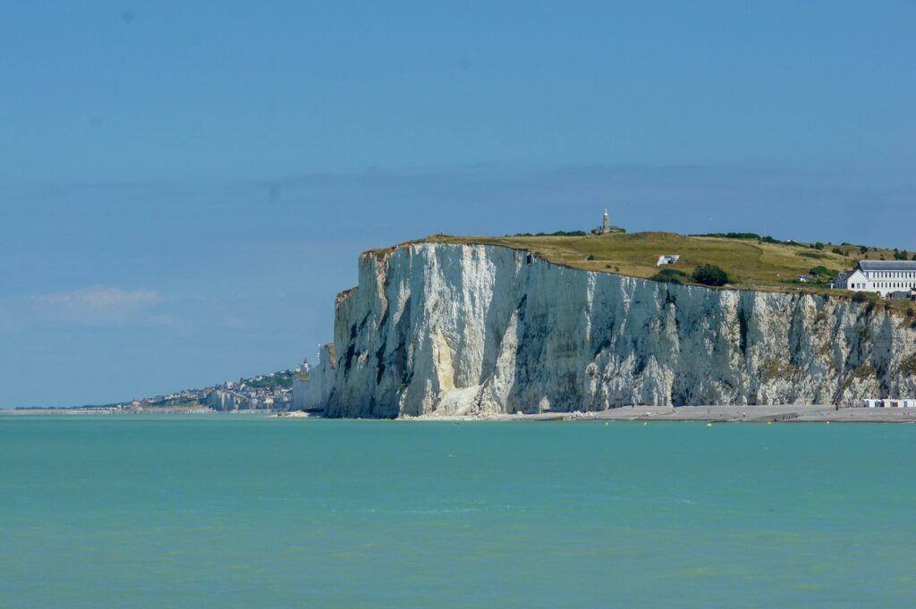 Falaise du cap blanc nez sur la côte d'opale près de Calais