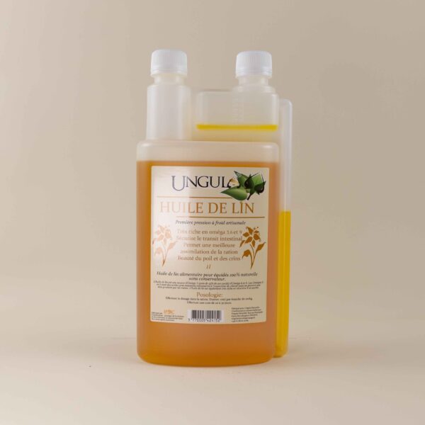 Huile de lin en bidon, pression à froid artisanale très riche en oméga 3, 1L 100% naturel